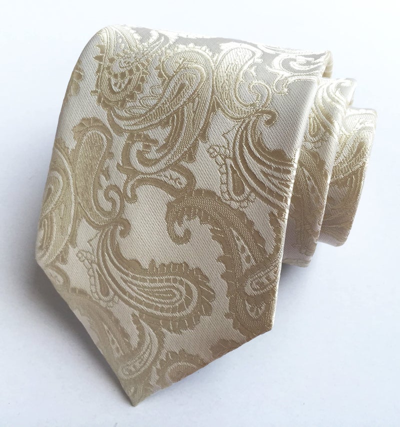 Secdtie Mens Champagne Tie Elegant Events Formal Classic Handsome Necktie for Ideal Gift - Image 4